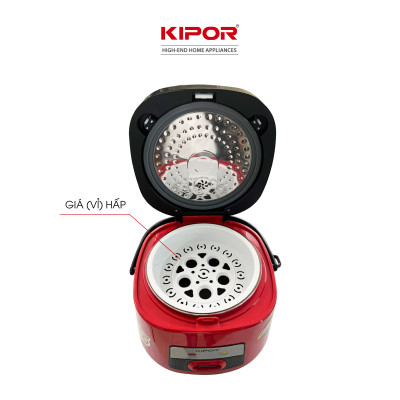 Nồi cơm điện KIPOR KP-N86918 - 1.8L - Lớp chống dính TEFLON cao cấp, lòng nồi niêu - Lòng nồi dày 3mm 1kg - Hàng chính hãng
