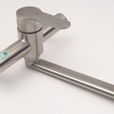 Vòi rửa chén nóng lạnh âm tường Inox SUS 304 Eurolife EL-T019AT (Trắng bạc)