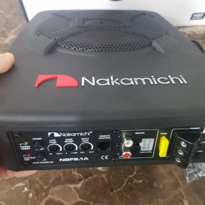 Bộ Loa SUB siêu trầm đặt gầm ghế xe ô tô, thương hiệu Nhật Bản NAKAMICHI NBF8.1A - Hàng Chính Hãng