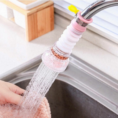 Vòi tăng áp suất , đầu vòi nối rửa bát tăng áp   xoay 360 độ cho bồn rửa chén có than hoạt tính 