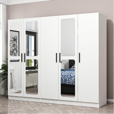 Tủ để quần áo bằng gỗ MDF có lớp vân gỗ xanh cao cấp SMLIFE Cultavio