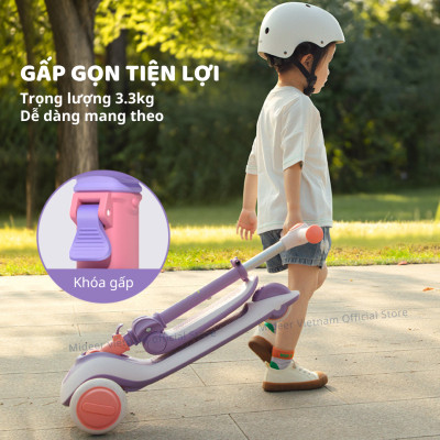Xe Trượt Scooter Mideer Cao Cấp  gấp gọn có ghế ngồi cho bé