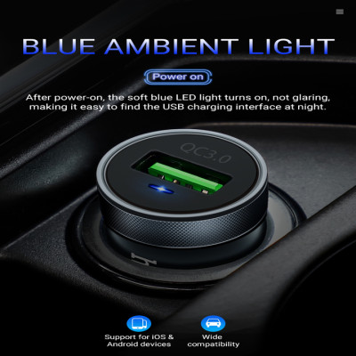 Tẩu sạc nhanh đa năng nhãn hiệu Hoco Z32 Quick Charge 3.0 - Hàng nhập khẩu