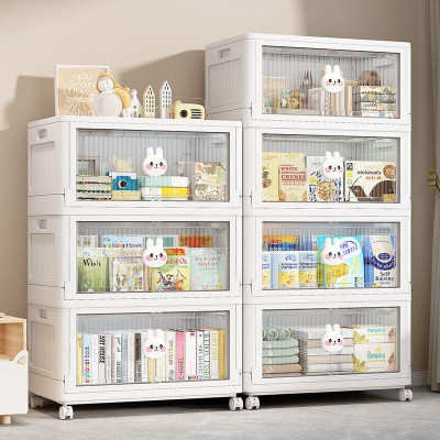 Tủ đựng đồ gấp gọn hoạt hình, tủ nhựa đựng đồ lắp ghép xếp gọn ngang 60cm, không cần lắp đặt, khả năng chịu tải mạnh