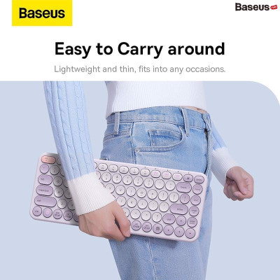 Bàn phím không dây Baseus K01A Wireless Tri-Mode Keyboard B00955503413-00- Hàng chính hãng