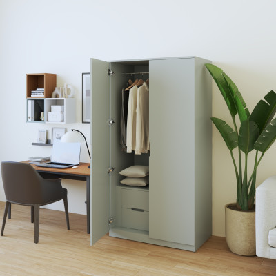 [Happy Home Furniture] MOLLY, Tủ quần áo 2 cánh mở, 90cm x 54cm x 176cm ( DxRxC), TCM_108