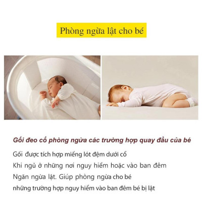 Gối em bé Bonnichon chống vẹo cổ, méo đầu, móp đầu cho em bé (dành cho bé 0-15 tháng) chính hãng Hàn Quốc
