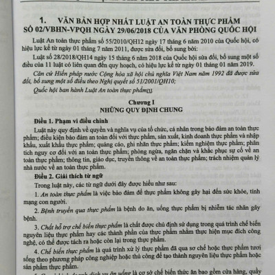 Sách Luật An Toàn Thực Phẩm – Công Tác Thanh Tra Kiểm Tra Bảo Đảm An Toàn Vệ Sinh Thực Phẩm Trong Các Đơn Vị, Doanh Nghiệp, Quán Ăn, Nhà Hàng, Khách Sạn - V2305D