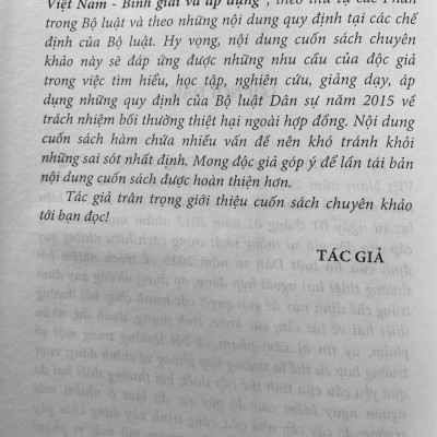 Luật Dân sự Việt Nam (Bình giải và áp dụng) - Trách nhiệm bồi thường thiệt hại ngoài hợp đồng 