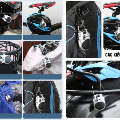 Khóa dây mật mã cáp thép chống trộm mini Minh House