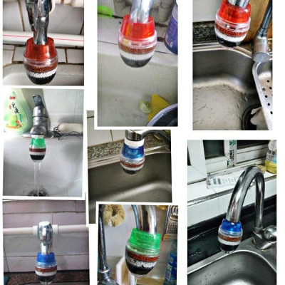 Đầu Lọc Nước Trực Tiếp Tại Vòi 5 Tầng Than Hoạt Tính Nhanh Chóng Đơn Giản Tiện Lợi Đem Lại Nguồn Nước Tinh Khiết Cho Gia Đình