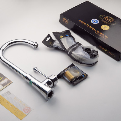 Vòi rửa chén nóng lạnh Eurolife EL-T028 (Trắng bạc)