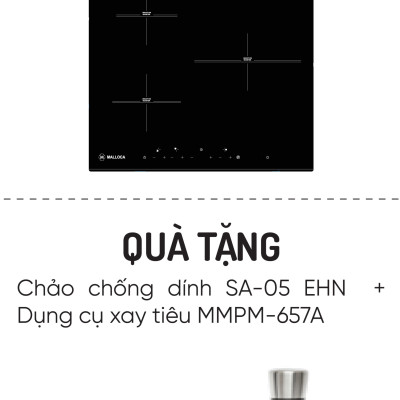 Bếp kính âm 2 điện MH-732 ER - Tặng đồ xay tiêu + chảo nấu từ cao cấp - Hàng chính hãng