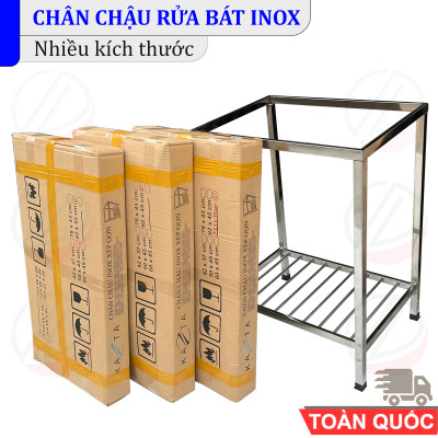 Bộ Chậu Rửa Bát Inox TÂN Á ĐẠI THÀNH 2 Hộc 1 Cánh Có Chân Kèm Vòi Nước Lạnh Luxta - Mua đủ bộ tặng dây cấp inox, rổ rút gác chậu, đầu nối ống xả, keo lụa