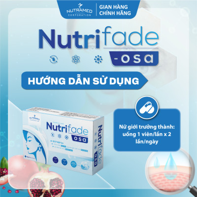 Viên uống Nutrifade Osa hỗ trợ làm chậm quá trình lão hoá da, cải thiện khô sạm, làm trắng da - Nutramed