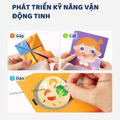 Giấy Gấp Origami Mideer Origami 3 cấp độ, Đồ Chơi Thủ Công giáo dục sáng tạo Cho Bé