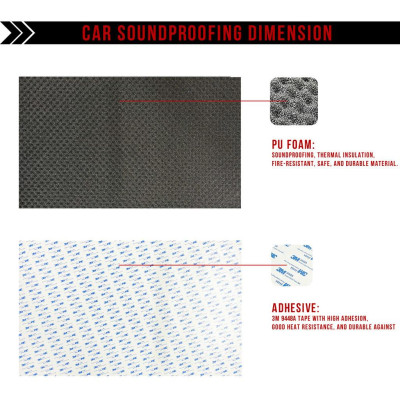 Tấm mút tiêu âm 3M9448A ô tô Phụ kiện ô tô Tấm lót cách nhiệt Giảm âm thanh Chống ồn 80* 50 * 1.5cm