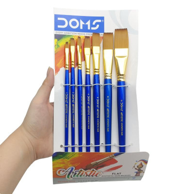 Bộ 7 Cây Cọ Vẽ Đầu Dẹp - DOMS Artistic 8064