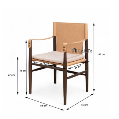 Ghế ăn da công nghiệp RIO 4A-P Nội thất Capta Ghế nhà hàng cao cấp có tay màu nâu bò xám nệm rời vải bố khung ghế sắt sơn tĩnh điện giả vân gỗ nhập khẩu chất lượng cao