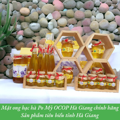 MẬT ONG BẠC HÀ VIETGAP CHÍNH HÃNG 350ML, MẬT ONG BẠC HÀ PO MỶ OCOP HÀ GIANG NGUYÊN CHẤT