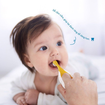 Bàn chải đánh răng cho bé từ 0 đến 3 tuổi, bàn chải siêu mảnh 3 trong 1 KUKU KU1138