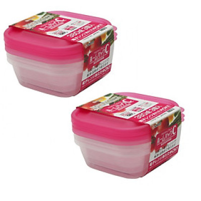 Combo 02 Bộ hộp thực phẩm Nakaya 380ml - Nội địa Nhật Bản (03 hộp/Bộ)