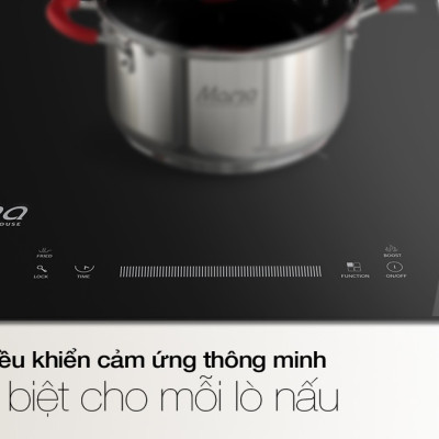 Bếp đôi điện từ Sunhouse Mama MMB9201DIH, Công suất 4000W, Mặt kính cường lực siêu bền, Điều khiển cảm ứng, Nhập khẩu nguyên chiếc từ Thái Lan, Hàng chính hãng - Bảo hành 3 năm tại nhà