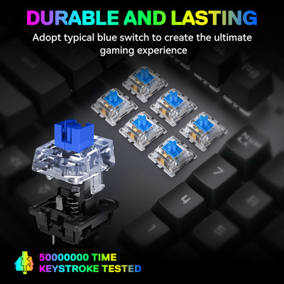 Bàn Phím Cơ T-WOLF T17 USB- Hàng Chính Hãng 