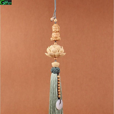 Khánh Liên Hoa Trang Trí Xe Hơi , Dây Treo Sen Gỗ Hoàng Dương Trang Trí Ô Tô