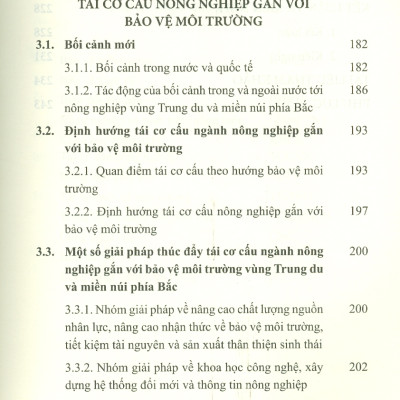 Tái Cơ Cấu Ngành Nông Nghiệp Gắn Với Bảo Vệ Môi Trường Vùng Trung Du Và Miền Núi Phía Bắc (Sách chuyên khảo)