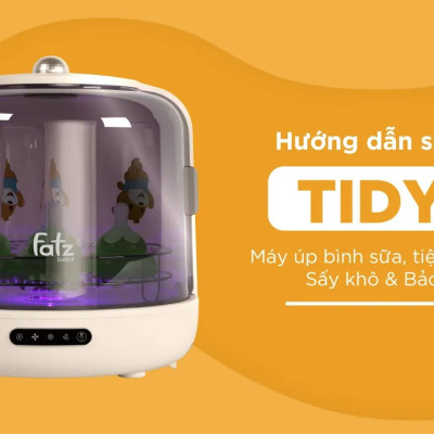Máy tiệt trùng UVC, sấy khô, bảo quản và úp bình sữa Fatzbaby Tidy 2 - Fatz FB4613ZH