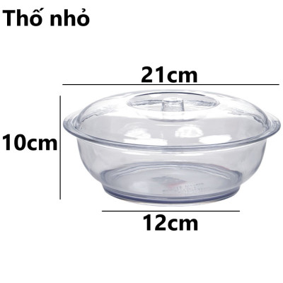 Âu phíp tròn trong suốt có nắp đậy - Tô cơm, bát đựng canh, đựng thực phẩm sản xuất theo tiêu chuẩn khắt khe của Nhật Bản , EU đám bảo an toàn cho sức khỏe người dùng- Hàng Việt Nam