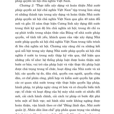 Tiếp tục xây dựng và hoàn thiện Nhà nước pháp quyền xã hội chủ nghĩa Việt Nam 