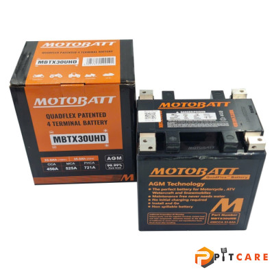 Bình Ắc Quy Motobatt MBTX30UHD 12V 32Ah CCA390 Bảo Hành 9 Tháng Cho Harley CVO Glide BMW
