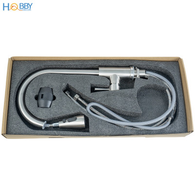 Vòi rửa chén nóng lạnh inox 304 dây rút 3 chế độ Hobby home decor VDR10