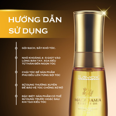 Tinh dầu Macadamia chống rối tóc Lavox 50ml