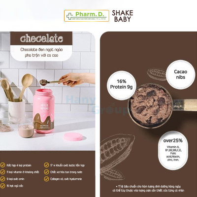 Bột Ngũ Cốc Hỗ Trợ Giảm Cân Thay Thế Bửa Ăn Shake Baby Giúp Kiểm Soát Cân Nặng, Cải Thiện Vóc Dáng từ Hàn Quốc (750g)