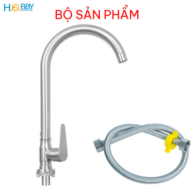 Vòi rửa chén bát lạnh inox 304 Hobby home decor RL1