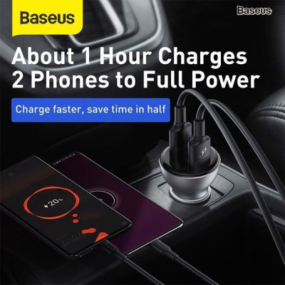 Tẩu sạc nhanh đa năng Baseus TZCCBX-B0G - hàng nhập khẩu