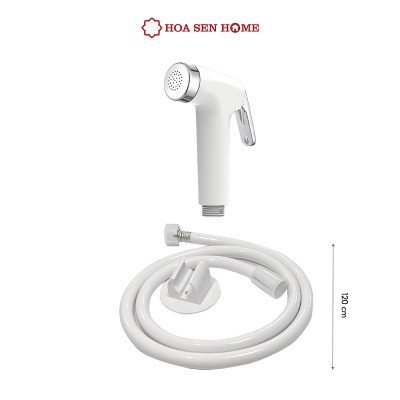 Vòi xịt vệ sinh TUSLO A003 dài 120 cm, chất liệu inox cao cấp, nút bấm xịt nhẹ, chống bám bẩn dễ dàng vệ sinh - Hoa Sen Home - Hàng chính hãng