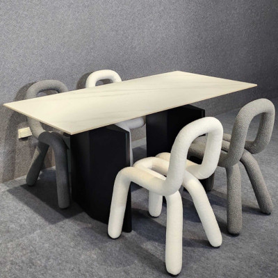 Ghế ngồi phòng ăn Juno Sofa BOLD1CT decor chân sắt nỉ nhung