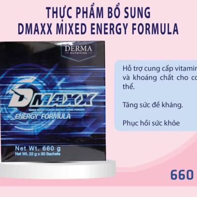 DMAXX thức uống bổ sung vitamin năng lượng có đường DAMODE 63 gói màu xanh mỗi gói 22gr