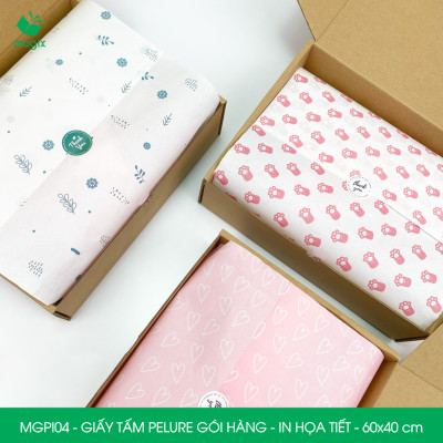 MGPI04 - Combo 50 tấm giấy Pelure gói hàng in họa tiết - 60x40 cm