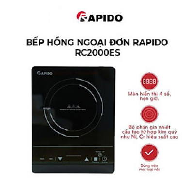 Bếp hồng ngoại đơn Rapido RC2000ES - Hàng chính hãng