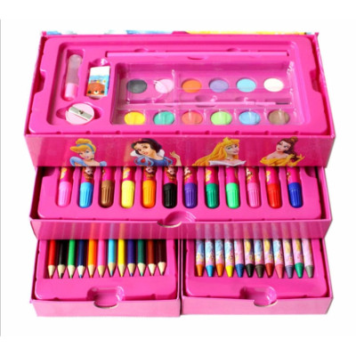 Hộp Màu 3 Tầng 54 Chi Tiết Gồm Màu Sáp, Chì Màu, Màu Dạ, ... Cho Bé Tập Tô, Tập Vẽ, Tăng Khả Năng Sáng Tạo - Chính hãng MINIIN (Giao mẫu ngẫu nhiên)