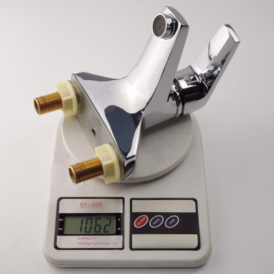 Vòi Lavabo 2 chân Đồng mạ Chrome Eurolife EL-IRIS03 ( Trắng bạc)