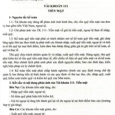 Chế Độ Kế Toán Đơn Vị Hành Chính Sự Nghiệp