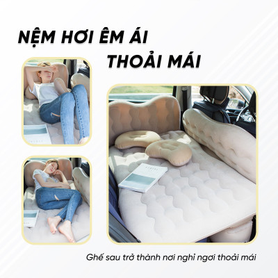 Nệm Hơi Ô tô Cao Cấp Cho Xe 5, 7 Chỗ | Nệm Hơi Gấp Gọn Sử Dụng Chất Liệu Cao Cấp, Không Gây Nóng Lưng, Tiện Dụng Và Dễ Sử Dụng