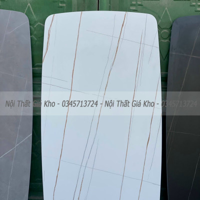 Bàn ăn mặt đá phiến chân chéo chữ X kết hợp ghế Loft trám