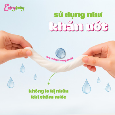 Khăn vải khô đa năng Enjoy cực mềm tiện lợi cho mẹ và bé 750 gram cao cấp